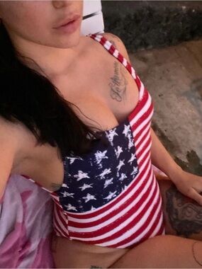 adult Swimsuit one piece America bathing suit. Vintage 4th of July